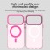 PC + TPU Hybrid MagSafe-Compatible Case with Frosted Translucent Back for iPhone 17 Pro Max - Red
