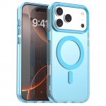 PC + TPU Hybrid MagSafe-Compatible Case with Frosted Translucent Back for iPhone 17 Pro Max - Blue
