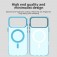 PC + TPU Hybrid MagSafe-Compatible Case with Frosted Translucent Back for iPhone 17 Pro Max - Blue