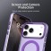 PC + TPU Hybrid MagSafe-Compatible Case with Frosted Translucent Back for iPhone 17 Pro Max - Purple