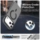 PC + TPU Hybrid MagSafe-Compatible Case with C-Shaped Magnetic Design for iPhone 17 Pro Max - Black