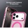 PC + TPU Hybrid MagSafe-Compatible Case with C-Shaped Magnetic Design for iPhone 17 Pro Max - Red