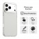 PC + TPU Hybrid Shockproof Case with Frosted Translucent Back for iPhone 17 Pro Max - White