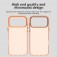 PC + TPU Hybrid Shockproof Case with Frosted Translucent Back for iPhone 17 Pro Max - Orange
