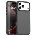 PC + TPU Hybrid Shockproof Case with Frosted Translucent Back for iPhone 17 Pro Max - Black