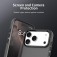 PC + TPU Hybrid Shockproof Case with Frosted Translucent Back for iPhone 17 Pro Max - Black