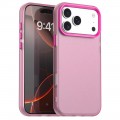 PC + TPU Hybrid Shockproof Case with Frosted Translucent Back for iPhone 17 Pro Max - Red