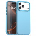 PC + TPU Hybrid Shockproof Case with Frosted Translucent Back for iPhone 17 Pro Max - Blue