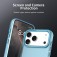 PC + TPU Hybrid Shockproof Case with Frosted Translucent Back for iPhone 17 Pro Max - Blue