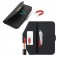 Cross-Texture PU Leather + TPU Crossbody Case with Stand for iPhone 17 Pro Max - Black
