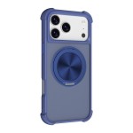 CD-Texture PC + TPU MagSafe-Compatible Case with 360° Ring Stand for iPhone 17 Pro Max - Blue