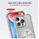 CD-Texture PC + TPU MagSafe-Compatible Case with 360° Ring Stand for iPhone 17 Pro Max - Black