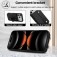 PU Leather Back-Cover Flip Wallet Stand Case with PC/TPU Base, Wrist Strap & Crossbody Lanyard for iPhone 17 Pro Max - Black