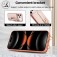 PU Leather Back-Cover Flip Wallet Stand Case with PC/TPU Base, Wrist Strap & Crossbody Lanyard for iPhone 17 Pro Max - Rose Gold