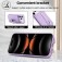 PU Leather Back-Cover Flip Wallet Stand Case with PC/TPU Base, Wrist Strap & Crossbody Lanyard for iPhone 17 Pro Max - Purple