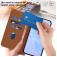 Soft-Touch PU Leather + TPU Wallet Stand Case with Lanyard for iPhone 17 Pro Max - Brown