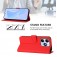 Soft-Touch PU Leather + TPU Wallet Stand Case with Lanyard for iPhone 17 Pro Max - Red