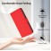 Soft-Touch PU Leather + TPU Wallet Stand Case with Lanyard for iPhone 17 Pro Max - Red