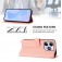 Soft-Touch PU Leather + TPU Wallet Stand Case with Lanyard for iPhone 17 Pro Max - Pink