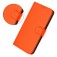 Soft-Touch PU Leather + TPU Wallet Stand Case with Lanyard for iPhone 17 Pro Max - Orange