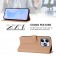Soft-Touch PU Leather + TPU Wallet Stand Case with Lanyard for iPhone 17 Pro Max - Nude