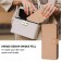 Soft-Touch PU Leather + TPU Wallet Stand Case with Lanyard for iPhone 17 Pro Max - Nude