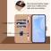 Soft-Touch PU Leather + TPU Wallet Stand Case with Lanyard for iPhone 17 Pro Max - Nude