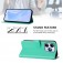Soft-Touch PU Leather + TPU Wallet Stand Case with Lanyard for iPhone 17 Pro Max - Green