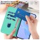 Soft-Touch PU Leather + TPU Wallet Stand Case with Lanyard for iPhone 17 Pro Max - Green