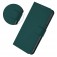 Soft-Touch PU Leather + TPU Wallet Stand Case with Lanyard for iPhone 17 Pro Max - Dark Green