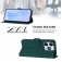 Soft-Touch PU Leather + TPU Wallet Stand Case with Lanyard for iPhone 17 Pro Max - Dark Green