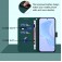Soft-Touch PU Leather + TPU Wallet Stand Case with Lanyard for iPhone 17 Pro Max - Dark Green