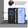 Soft-Touch PU Leather + TPU Wallet Stand Case with Lanyard for iPhone 17 Pro Max - Black