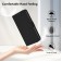 Soft-Touch PU Leather + TPU Wallet Stand Case with Lanyard for iPhone 17 Pro Max - Black