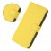 Soft-Touch PU Leather + TPU Wallet Stand Case with Lanyard for iPhone 17 Pro Max - Lemon Yellow