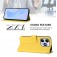 Soft-Touch PU Leather + TPU Wallet Stand Case with Lanyard for iPhone 17 Pro Max - Lemon Yellow