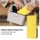 Soft-Touch PU Leather + TPU Wallet Stand Case with Lanyard for iPhone 17 Pro Max - Lemon Yellow