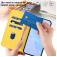 Soft-Touch PU Leather + TPU Wallet Stand Case with Lanyard for iPhone 17 Pro Max - Lemon Yellow