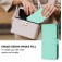 Soft-Touch PU Leather + TPU Wallet Stand Case with Lanyard for iPhone 17 Pro Max - Mint Green
