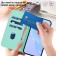 Soft-Touch PU Leather + TPU Wallet Stand Case with Lanyard for iPhone 17 Pro Max - Mint Green