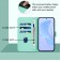 Soft-Touch PU Leather + TPU Wallet Stand Case with Lanyard for iPhone 17 Pro Max - Mint Green