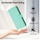 Soft-Touch PU Leather + TPU Wallet Stand Case with Lanyard for iPhone 17 Pro Max - Mint Green