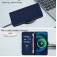 Soft-Touch PU Leather + TPU Wallet Stand Case with Lanyard for iPhone 17 Pro Max - Navy Blue