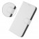 Soft-Touch PU Leather + TPU Wallet Stand Case with Lanyard for iPhone 17 Pro Max - White