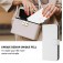Soft-Touch PU Leather + TPU Wallet Stand Case with Lanyard for iPhone 17 Pro Max - White
