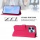 Soft-Touch PU Leather + TPU Wallet Stand Case with Lanyard for iPhone 17 Pro Max - Rose Red