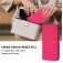 Soft-Touch PU Leather + TPU Wallet Stand Case with Lanyard for iPhone 17 Pro Max - Rose Red
