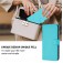 Soft-Touch PU Leather + TPU Wallet Stand Case with Lanyard for iPhone 17 Pro Max - Lake Blue