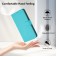 Soft-Touch PU Leather + TPU Wallet Stand Case with Lanyard for iPhone 17 Pro Max - Lake Blue