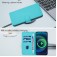 Soft-Touch PU Leather + TPU Wallet Stand Case with Lanyard for iPhone 17 Pro Max - Lake Blue